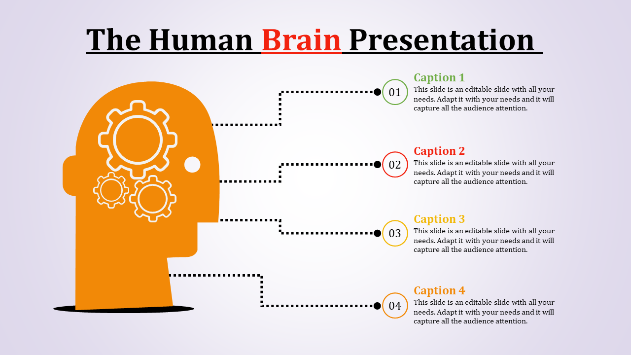 Editable Brain Presentation Template Slide Designs